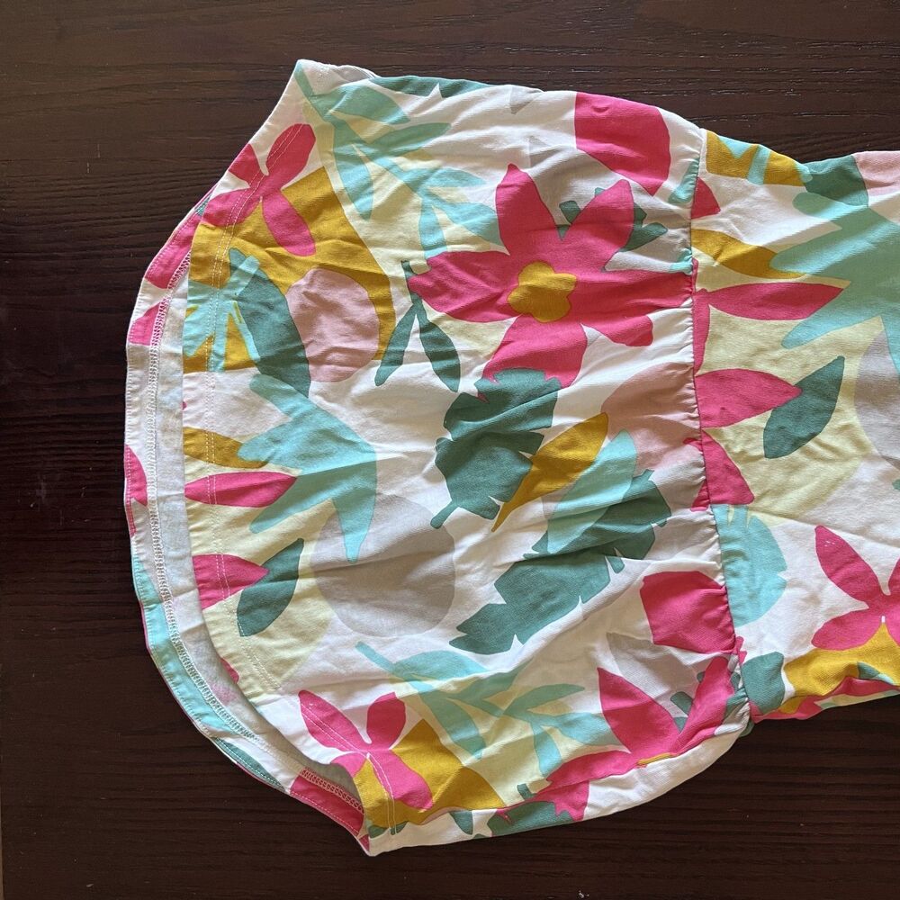 Tea Collection Girls Size 3 Tropical Floral Cotton Sleeveless Dress